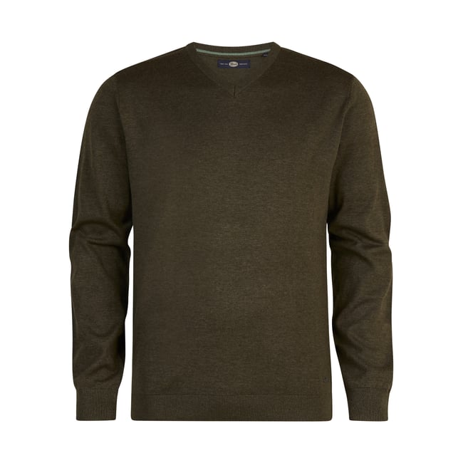 Pull en maille fine plus size chugach vert army green <span itemprop=