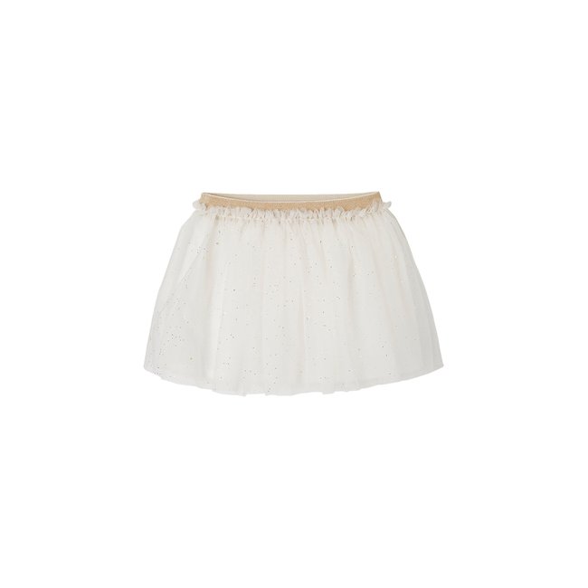 Jupon cérémonie en tulle pailleté blanc <span itemprop=