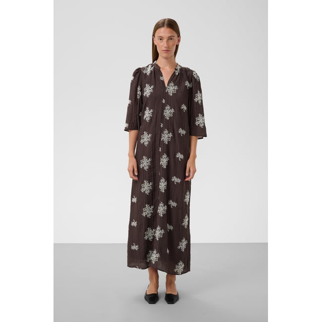 Robe marron ganache <span itemprop=