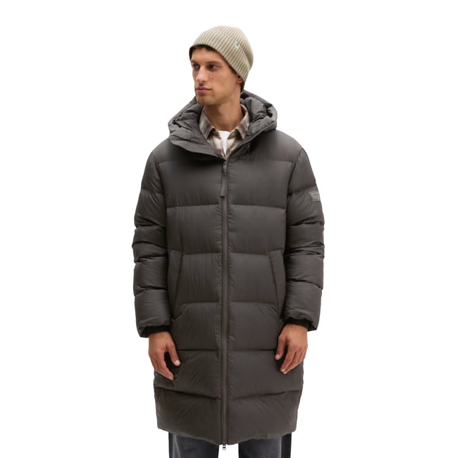Manteau en duvet coupe regular léger et hydrofuge anthracite <span itemprop=