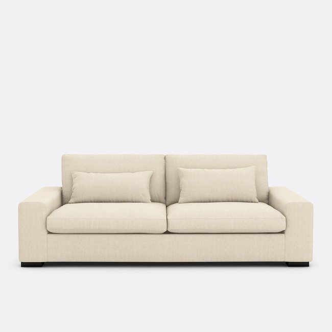 Cotton/linen sofa bed, Odessa, natural beige, LA REDOUTE INTERIEURS