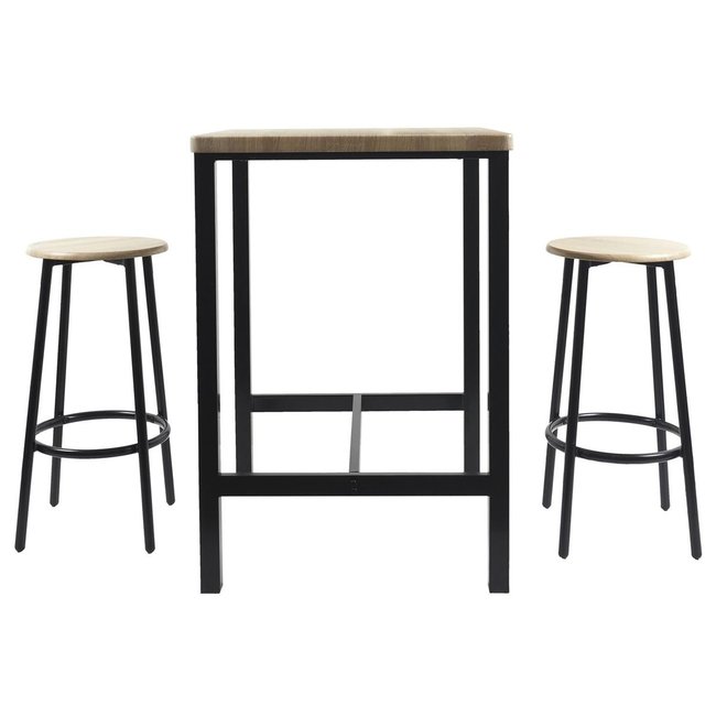 Ensemble mange debout et 2 tabourets Kalo Couleur marron <span itemprop=