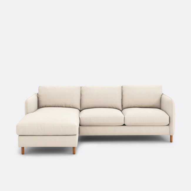 Mottled polyester corner sofa bed, Loméo - LA REDOUTE INTERIEURS