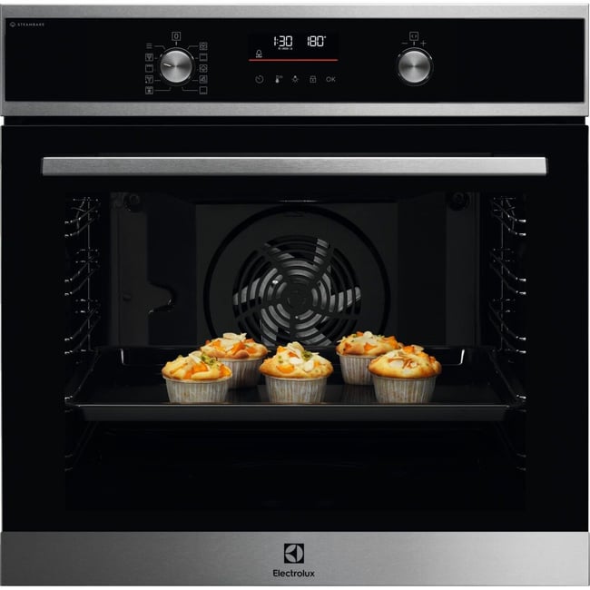 Four encastrable EOD6P46X Pyrolyse Chaleur tournante et Vapeur SteamBake 72L inox anti-traces <span itemprop=