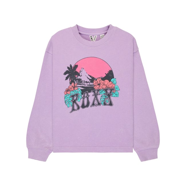 T-Shirt, manches longues, col rond, Uni. - ROXY