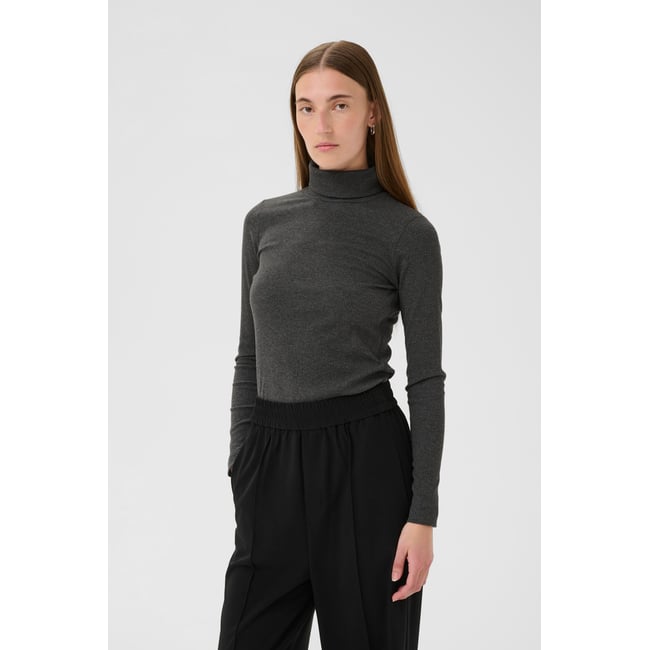 T-shirt à manches longues gris dark grey melange <span itemprop=