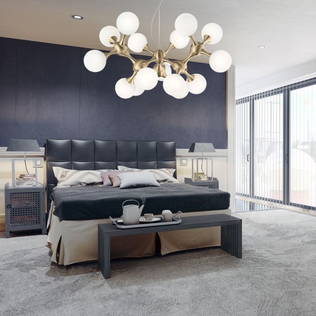 Suspension    NODI Couleur laiton satiné <span itemprop=