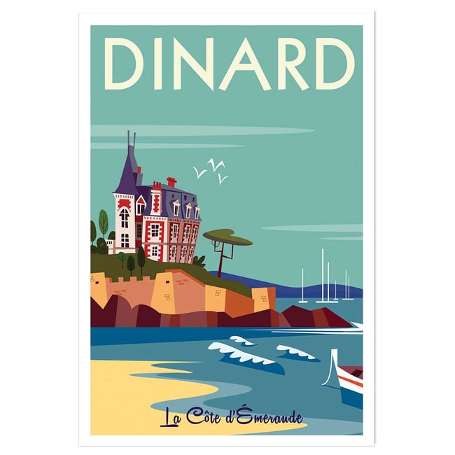 Affiche voyage à dinard - HEXOA