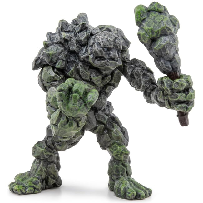 Figurine Golem de Pierre gris <span itemprop=