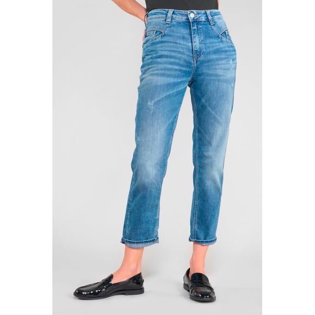 Jeans loose, large 400/60 girlfriend , 7/8ème blue <span itemprop=