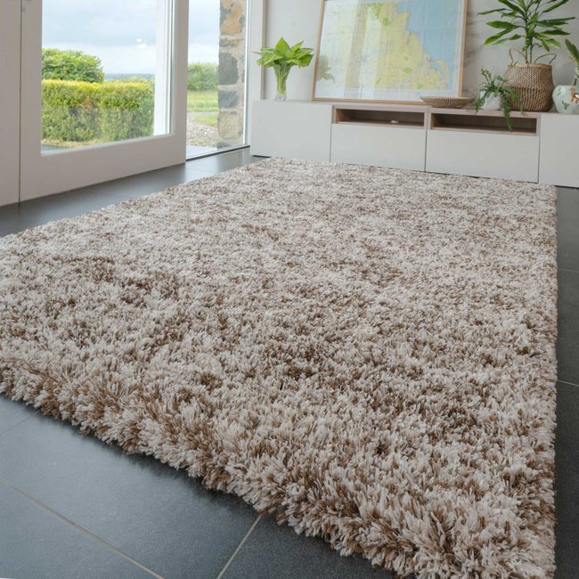 Tapis à poils longs, CAMBERLEY Couleur marron <span itemprop=