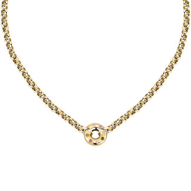 Collier en acier, acier, cristaux BAGLIORI multicolor <span itemprop=