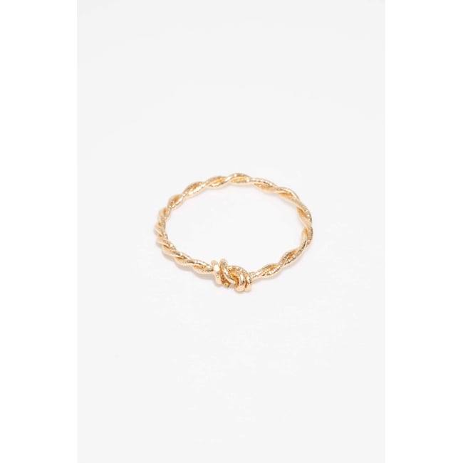 Bague torsade Scintillant or <span itemprop=