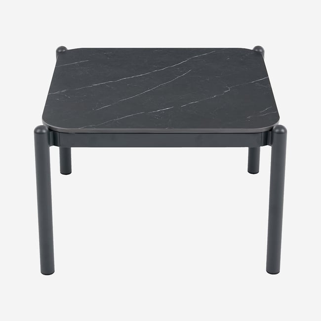 Table d'appoint de jardin en aluminium et céramique NAZARE - HABITAT