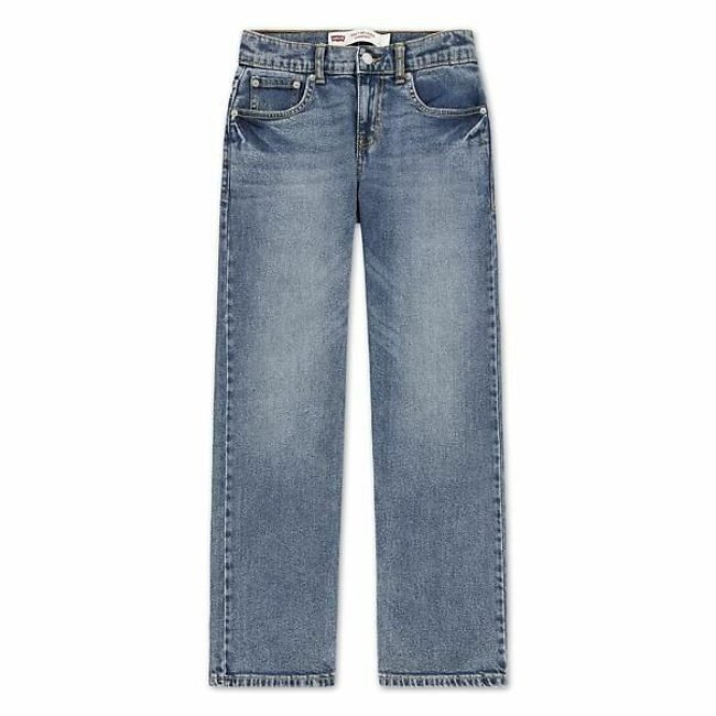 Weite Jeans blue washed <span itemprop=