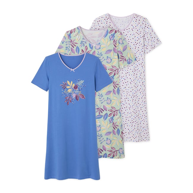 Lot de 3 chemises de nuit, 2 longueurs - Standard - DAMART