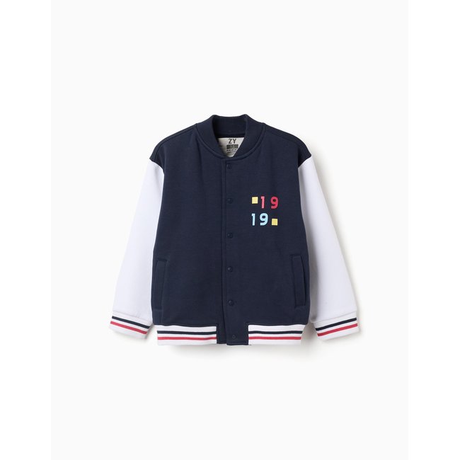 Blouson aviateur en coton polyester peigné bleu foncé Zippy | La Redoute