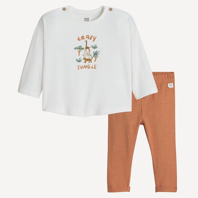 Ensemble 2 pièces T-shirt et legging imprimé <span itemprop=