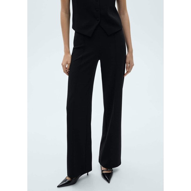 Pantalon droit maille - MANGO