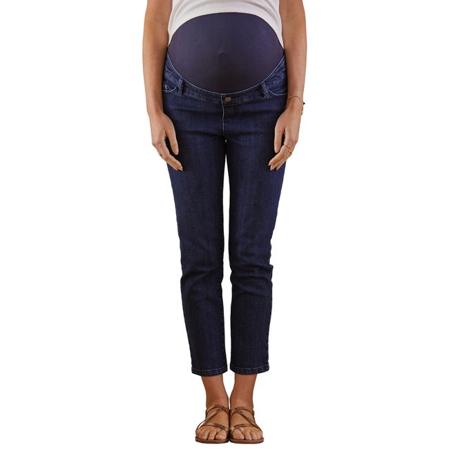 Jean droit 7/8ème de grossesse bandeau sans couture - VERTBAUDET