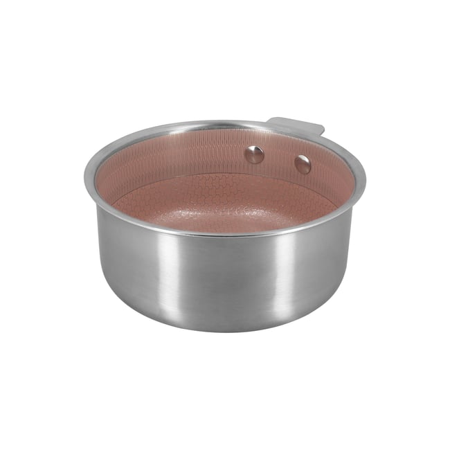 Casserole 16cm en acier inoxydable, AGLAE rose <span itemprop=
