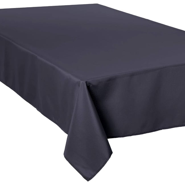 Nappe rectangulaire anti-tâche LALLIE gris fumé <span itemprop=