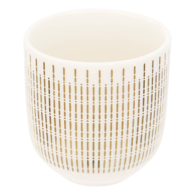 Coffret de 6 tasses en porcelaine LUNIS Couleur doré <span itemprop=
