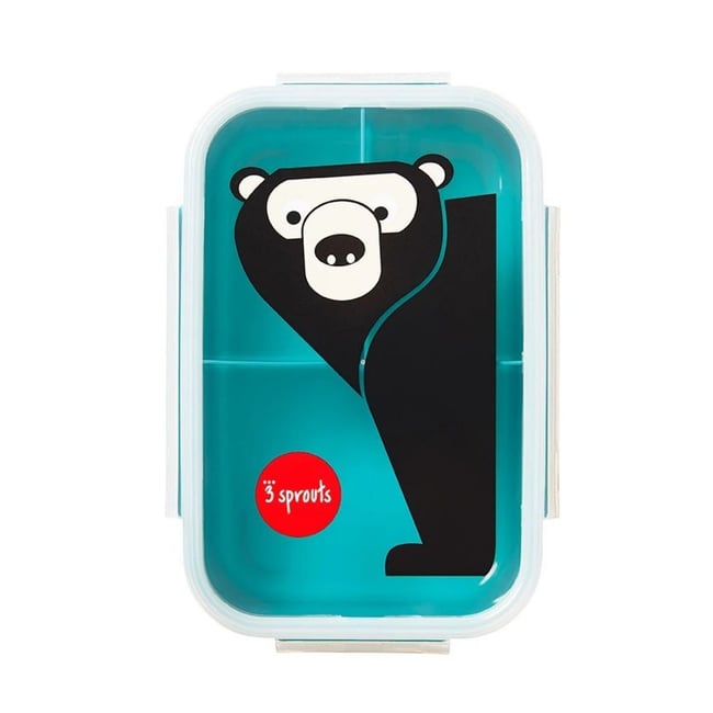 Lunch box enfant vert ours <span itemprop=