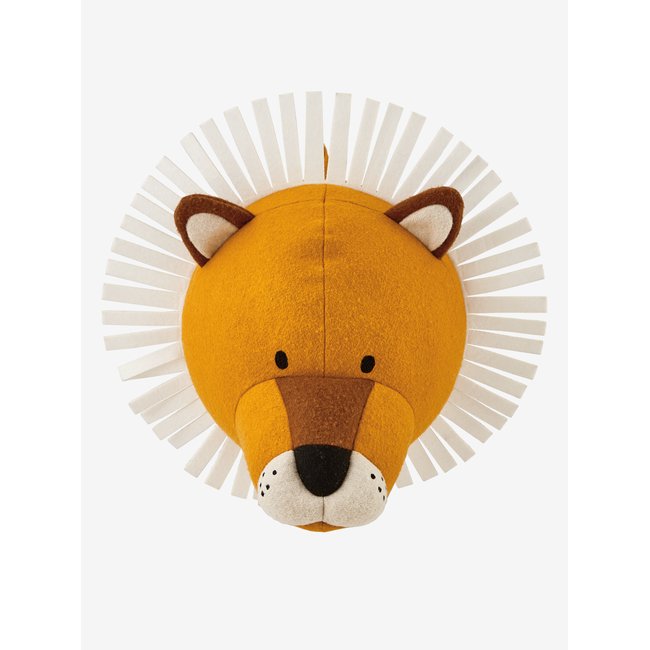 Trophée mural Lion Couleur orange <span itemprop=