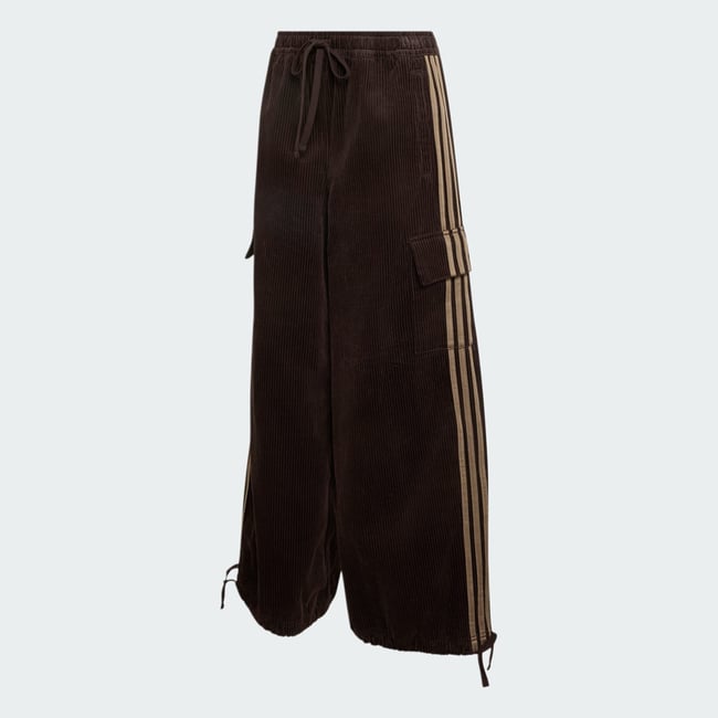 Pantalon Cargo Velours Côtelé 3 Bandes Pantalon Cargo Velours Côtelé 3 Bandes aurora coffee / khaki six <span itemprop=