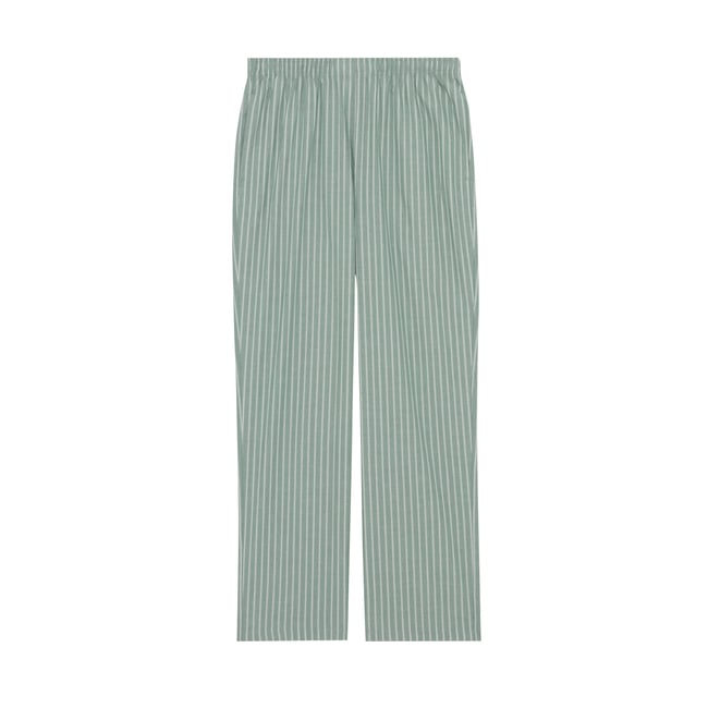 Pantalon en coton à rayures GREENISTRIPIZ vert <span itemprop=