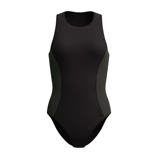Maillot de bain 1 pièce motif/style à pois SCUBA FLEX HYDRA noir <span itemprop=