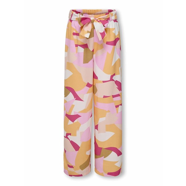 Pantalon large et fluide orange <span itemprop=