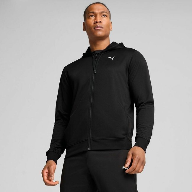 Sudadera con cremallera y capucha essentiel negro <span itemprop=