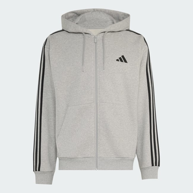 Sweat-Shirt À Capuche Zip Intégral French Terry 3 Bandes Essentials Sweat-Shirt À Capuche Zip Intégral French Terry 3 Bandes Essentials - ADIDAS SPORTSWEAR
