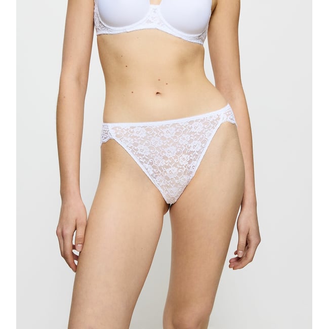 Slip taï Amourette blanc <span itemprop=