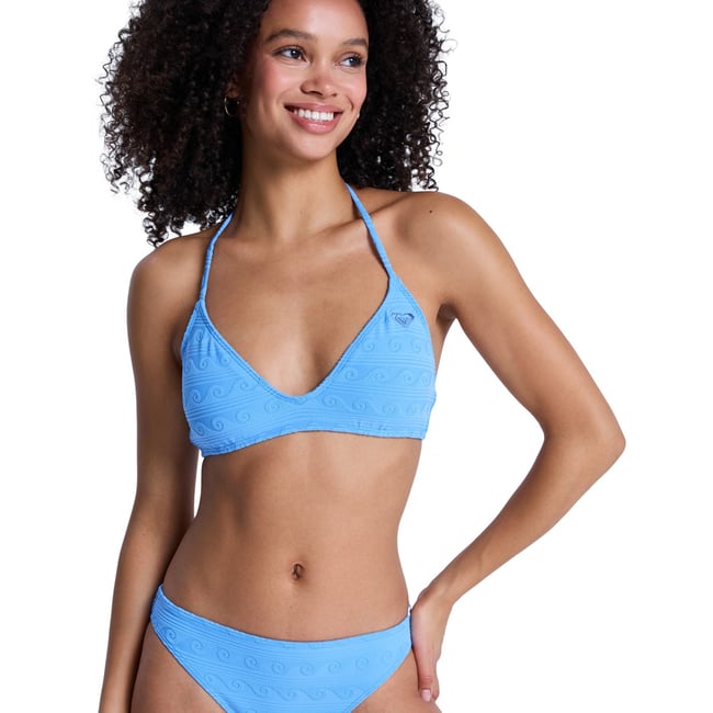 Haut de maillot de bain bikini triangle PARADISE WAVE FIXED TRI. bleu silver lake blue make a splash <span itemprop=