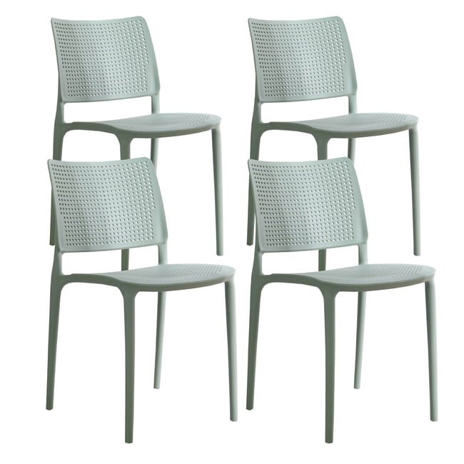 Chaise de terrasse en polypropylène noire - Oviala