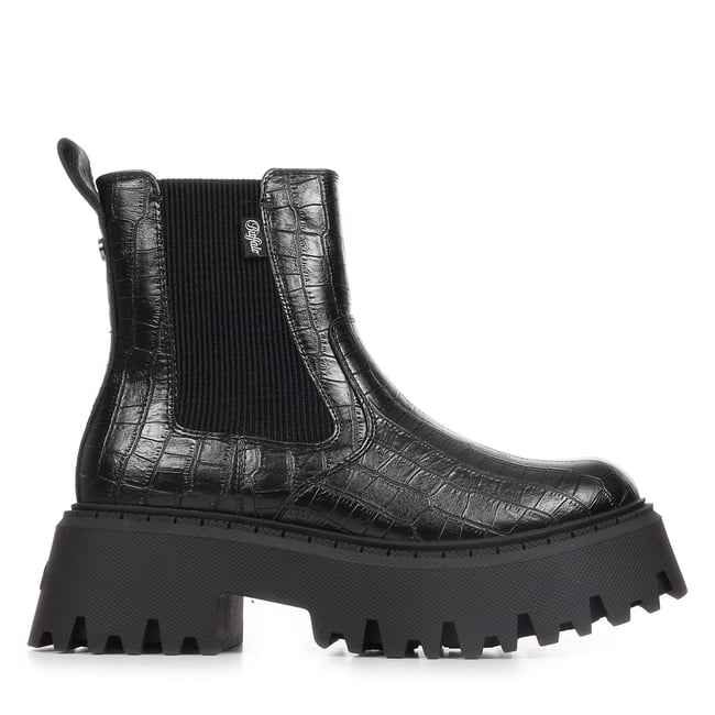 Boots ASPEN CHELSEA croco black <span itemprop=