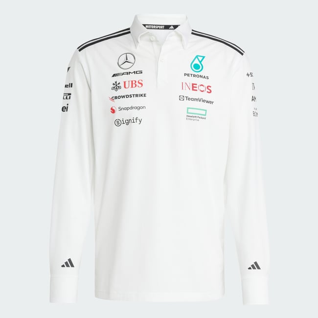 Polo Manches Longues Mercedes - Amg Petronas Formula One Team Polo Manches Longues Mercedes - Amg Petronas Formula One Team white / black <span itemprop=