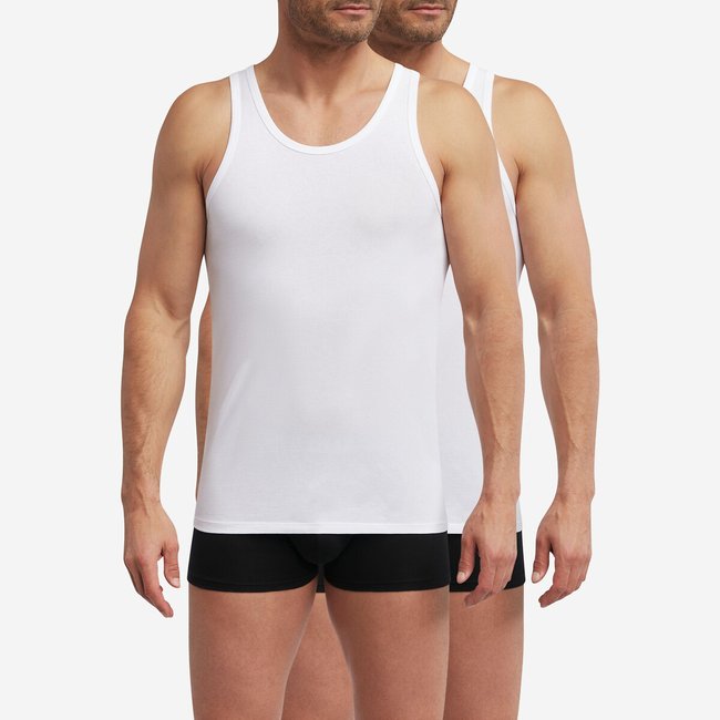Lote de 2 camisetas sin mangas Regul'Activ D0DAC blanco <span itemprop=