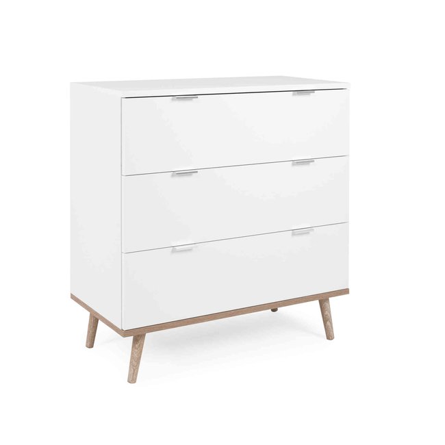 Commode 3 tiroirs Couleur bleu <span itemprop=