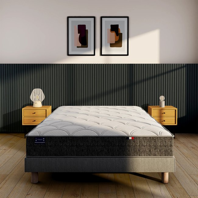 Materasso in schiuma HR a densità costante, H19 cm bianco/grigio LA REDOUTE INTERIEURS