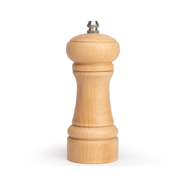 Moulin sel ou poivre 14cm en bois naturel <span itemprop=