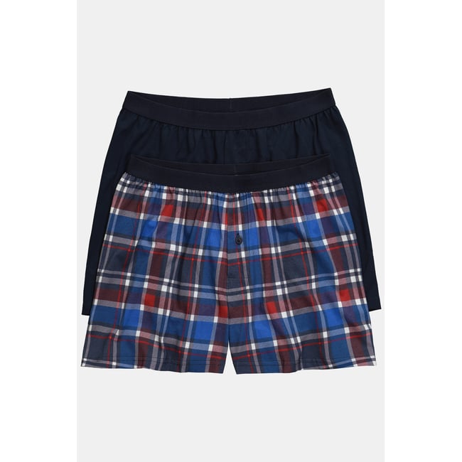 Lot de 2 boxers FLEXNAMIC®, tissu OEKO-TEX bleu marine <span itemprop=