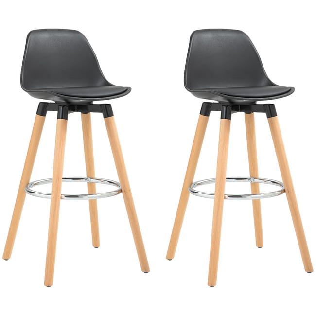 Tabouret de bar PU Noir Couleur noir <span itemprop=