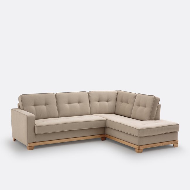 Canapé d'angle convertible coton/lin Bultex, Ajis - SO'HOME