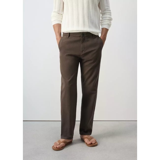 Jean relaxed fit en mélange de coton et lin - MANGO MAN