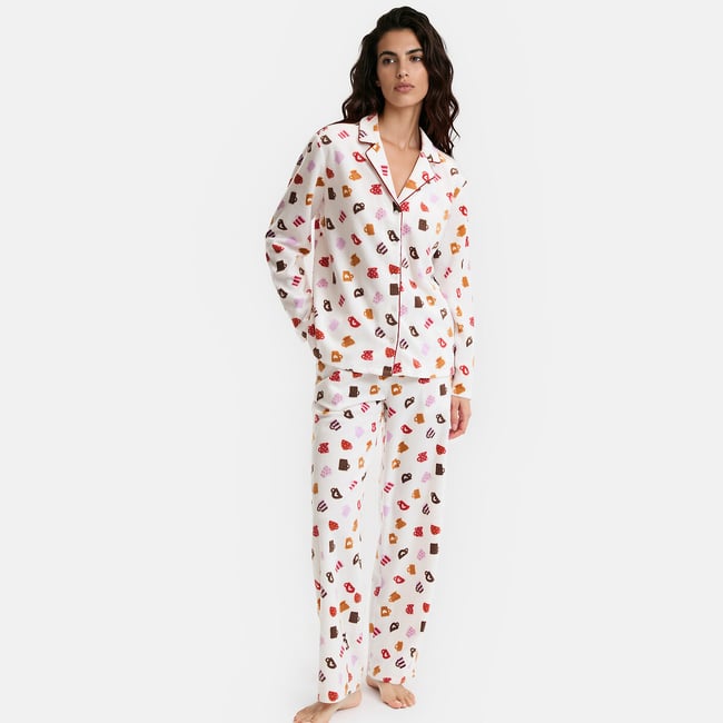 Pyjama en maille micro polaire, imprimé imprimé <span itemprop=