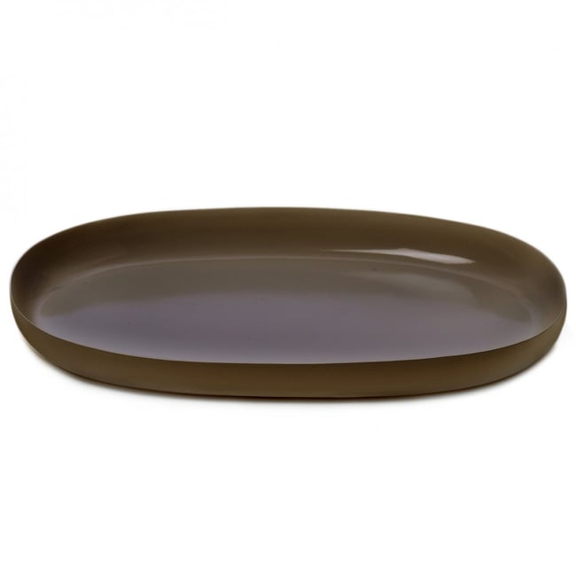 Plateau Ovale en Aluminium 34 x 22 x 2,8 cm Couleur v002230 <span itemprop=